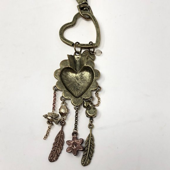 Betsey Johnson Sacred Heart Keychain / Bag Charm - Picture 4 of 4